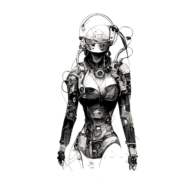 Technische Zeichnung Cyborg