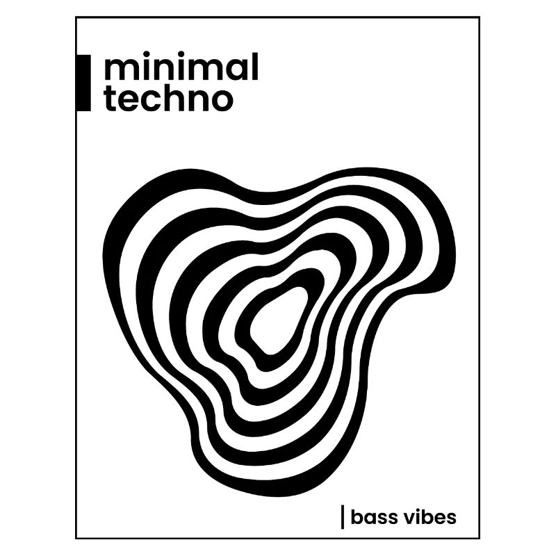 minimal techno poster design