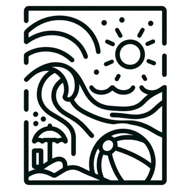 Design de la mer de la plage d’été