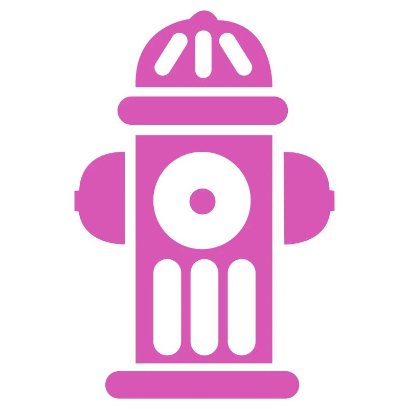 Magenta Fire Hydrant Pop Art Icon