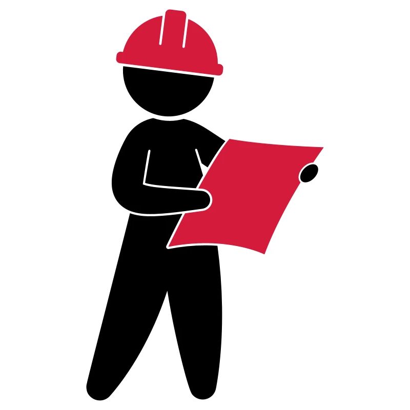 An engineer at a construction site