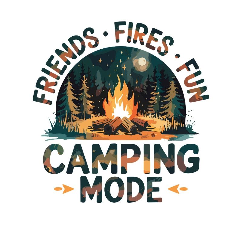 Camping Mode Amis Feu Fun Forêt