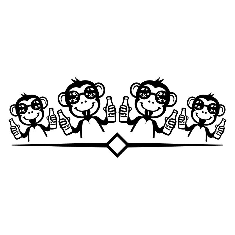 Monkey Party Team Funny
