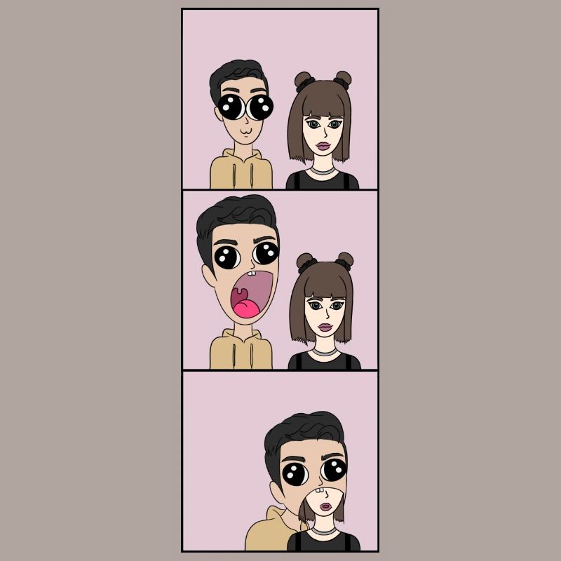 It is devoured | Comic Style | Triptych