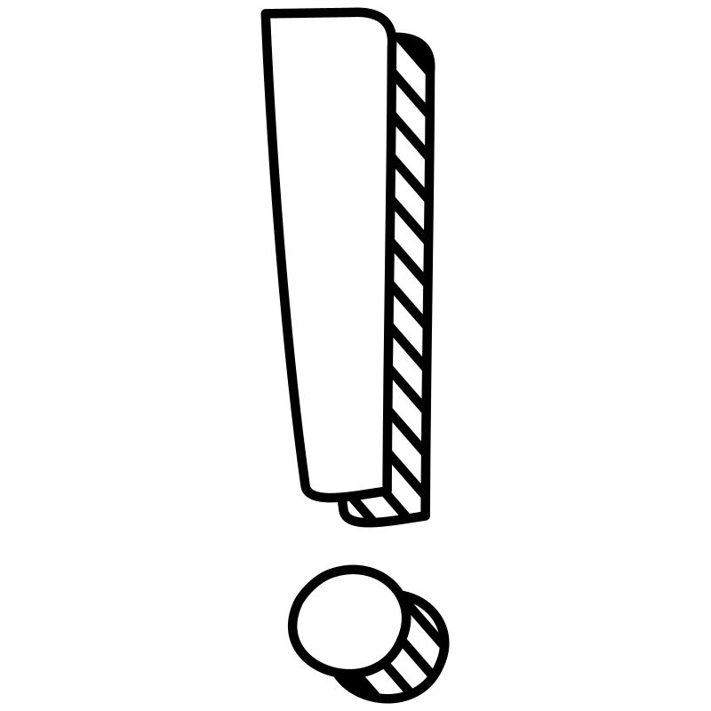 Point d’exclamation avec ombres