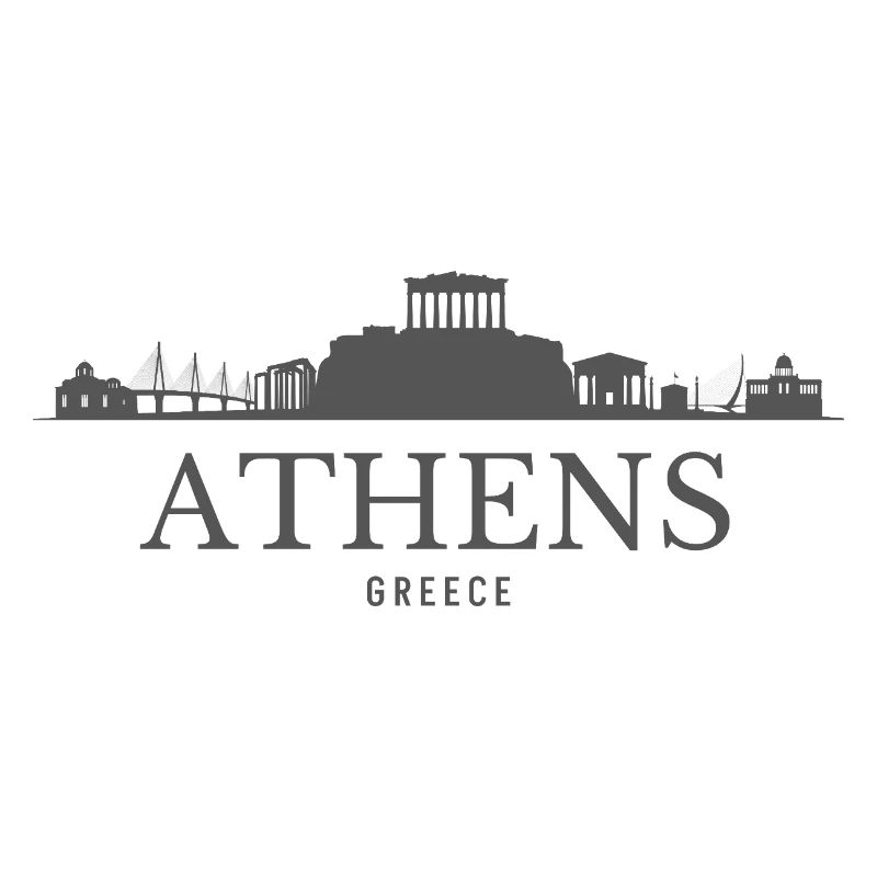 Athènes Grèce, silhouette d’Athènes