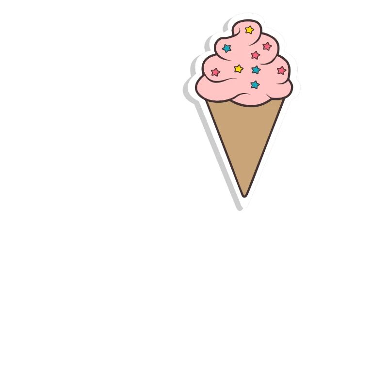 Idée de cadeau de crème glacée douce logo été crème glacée