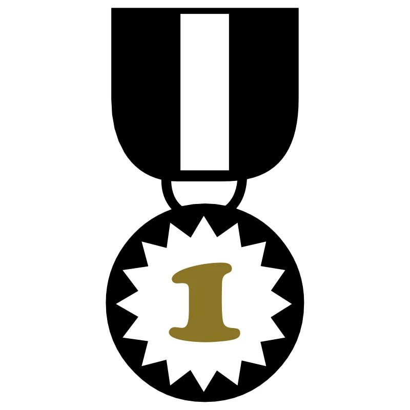 Medaille 1. Erster Gewinner Sieger Bester Held