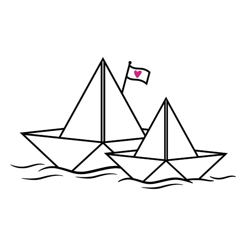 Papierboote Papierschiff Schiffe Boote Liebe Paare