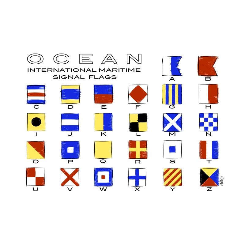 Ocean International Code Sea Flags, Marine Clothes