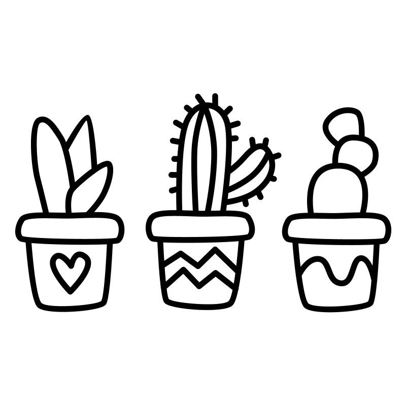 Mignons cactus dans un pot de fleurs