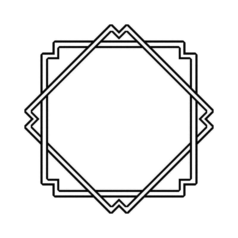 Black Square Frame Decoration