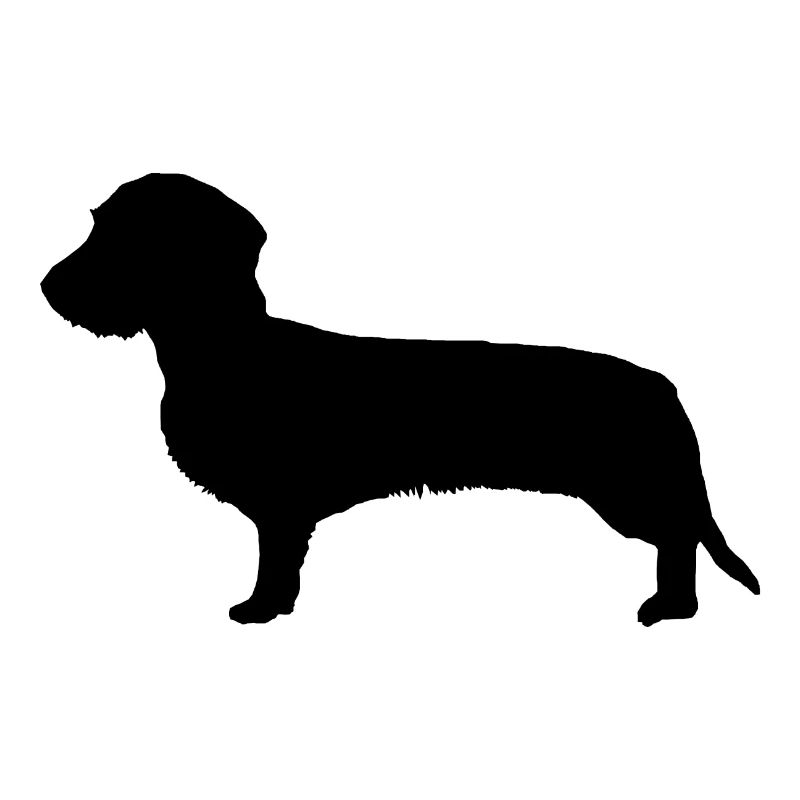 Rauhaardackel Silhouette Dackel Geschenkidee