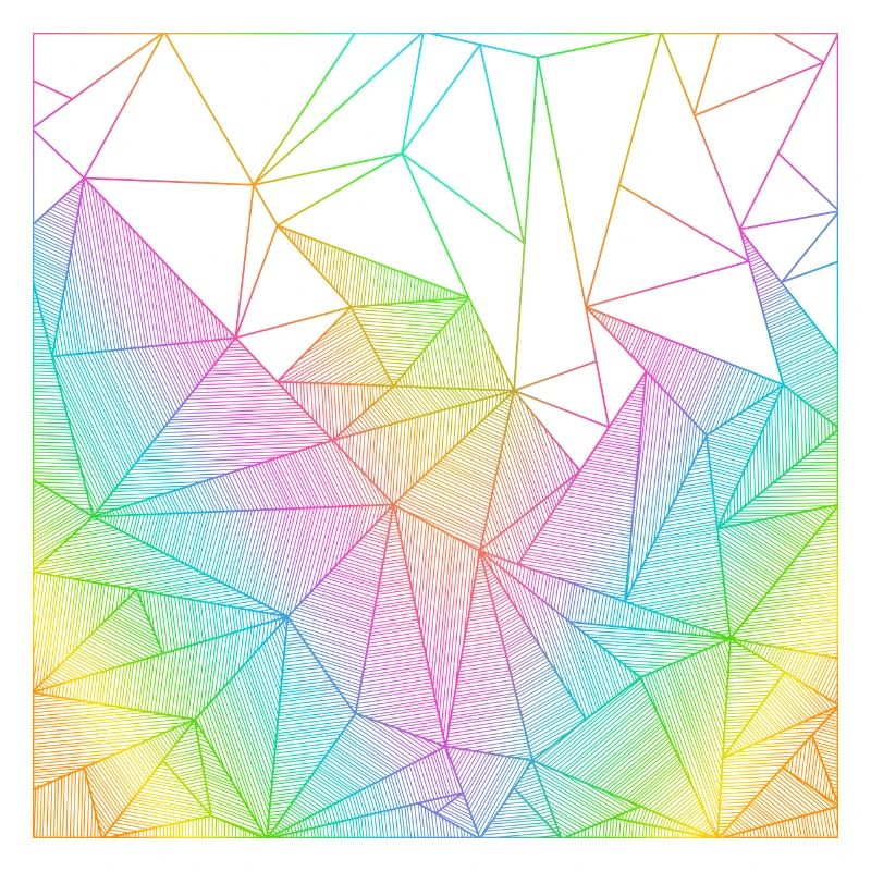 Rainbow Abstract Lines