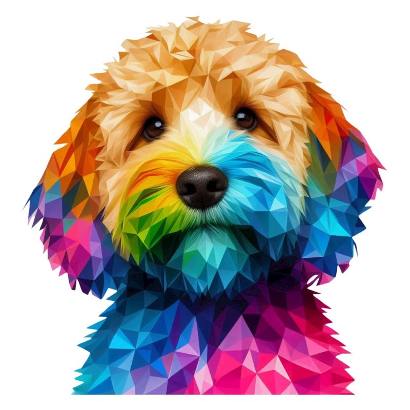 Moderner geometrischer Hundeschnauzen-Cockapoo