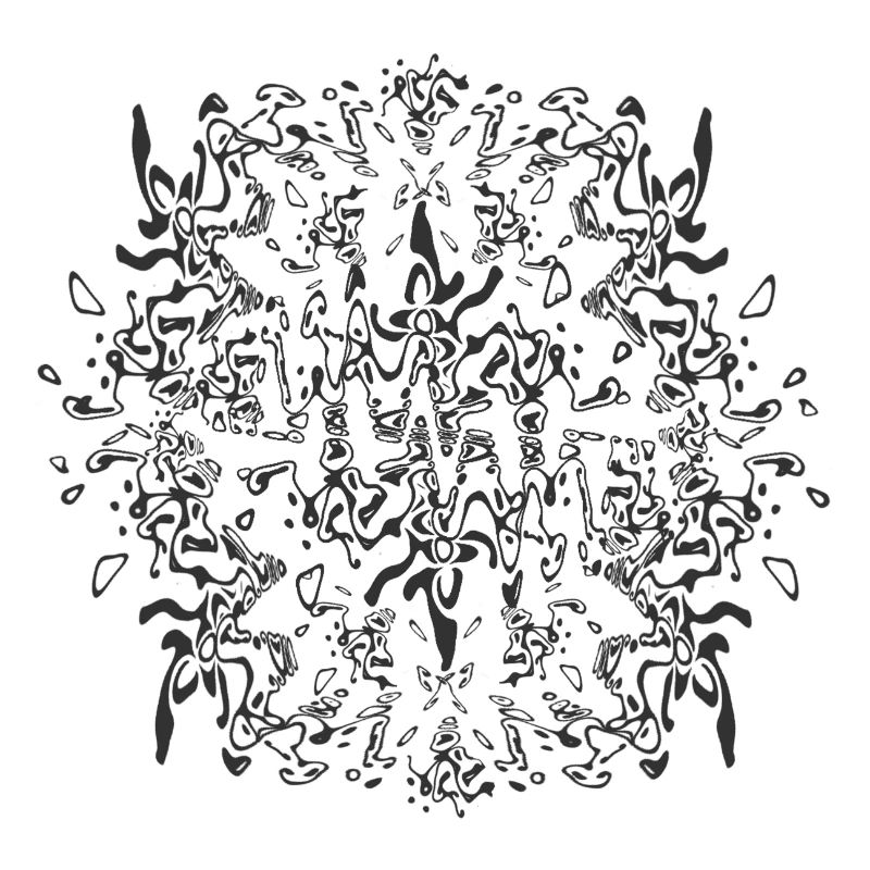Abstract Black Mandala Pattern