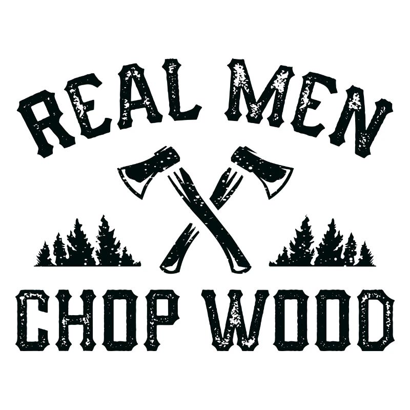 Echte Männer hacken Holz