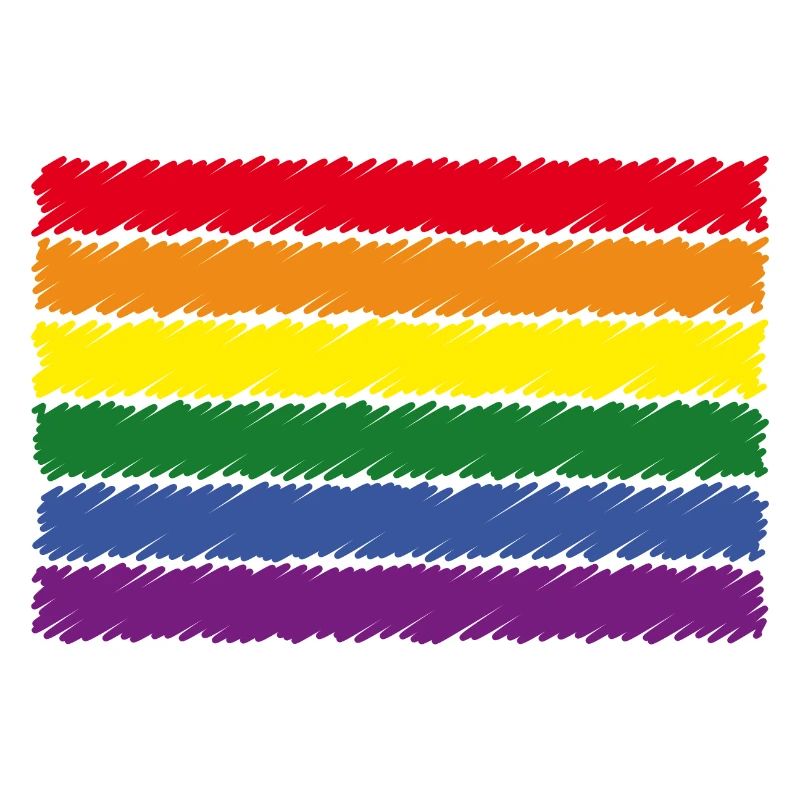 Regenbogenfahne / Rainbow Flag (Scribble / 6er)