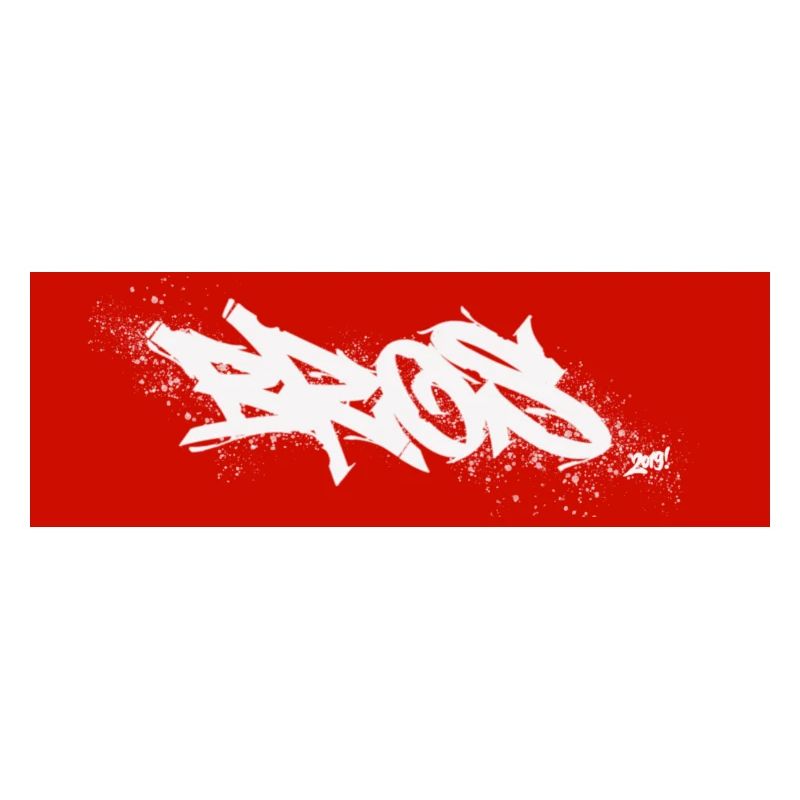 Brosgraffiti - Bros Tag Graffiti white red Leipzig