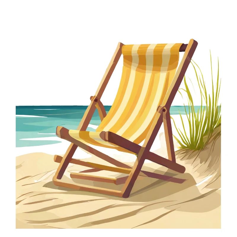 Chaise longue au bord de la mer