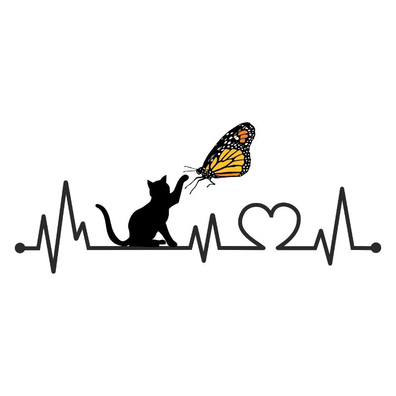 Katze Herzschlag Frequenz EKG Schmetterling