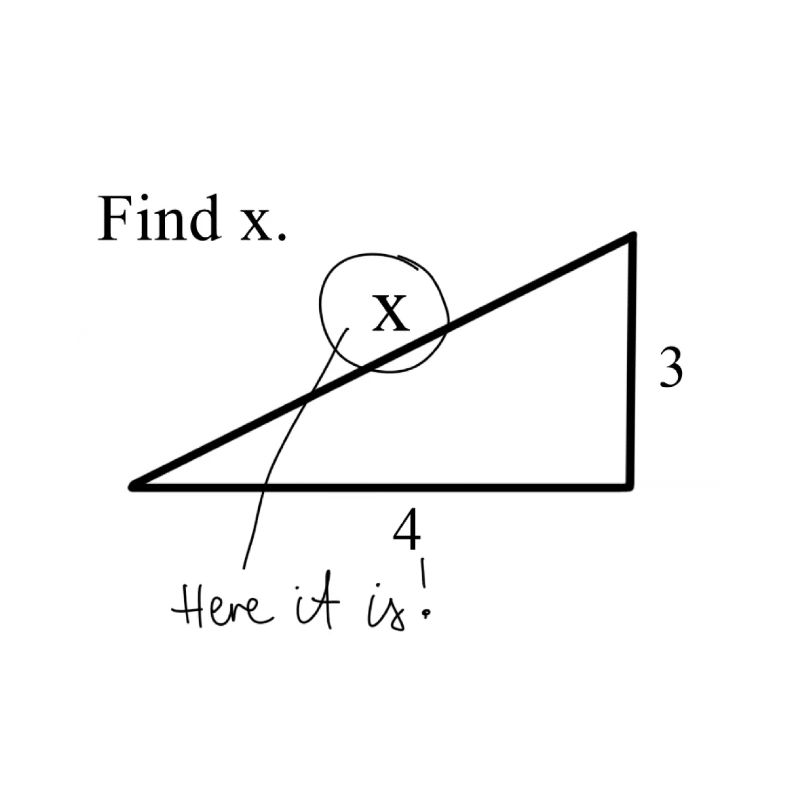 Find X math joke