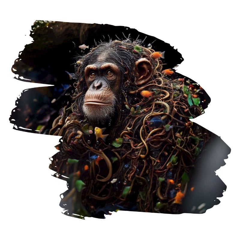 Abstraktes Bild eines Affen