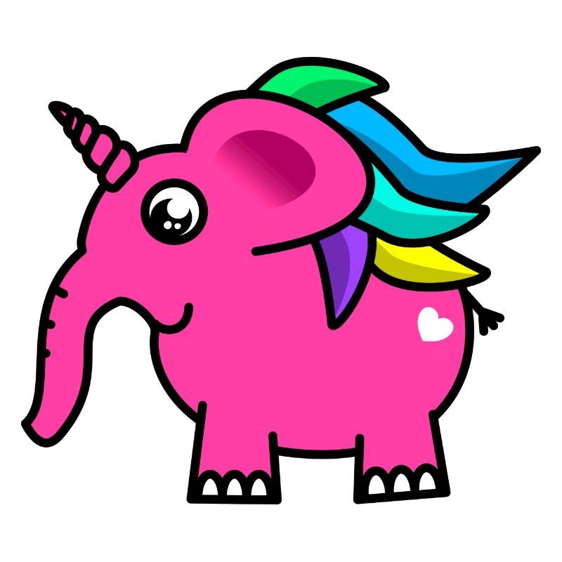 Elefant Einhorn