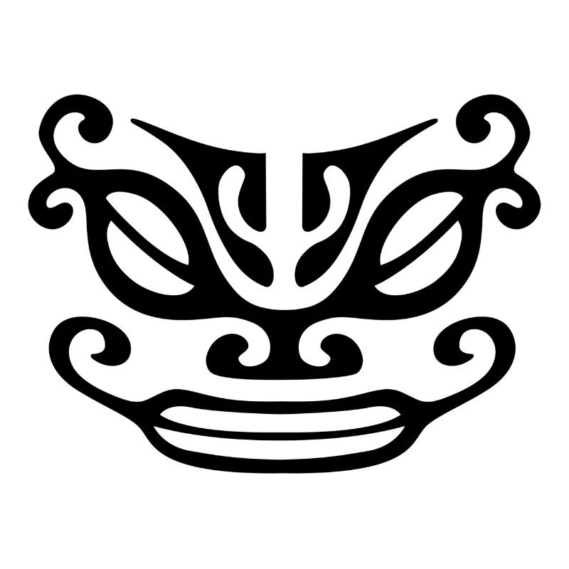 Maori Face16 Schwarz