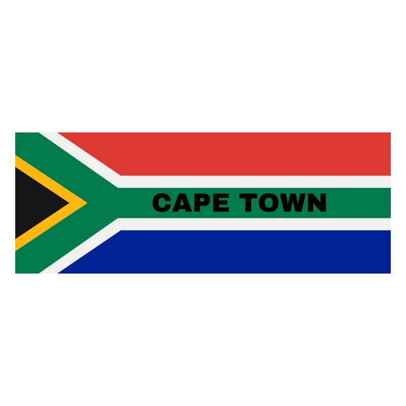 Le Cap dans le drapeau sud-africain