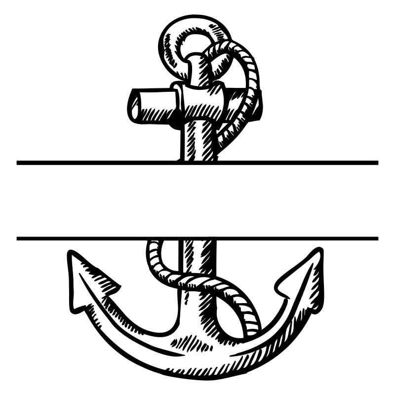 Anker mit Textaussparung