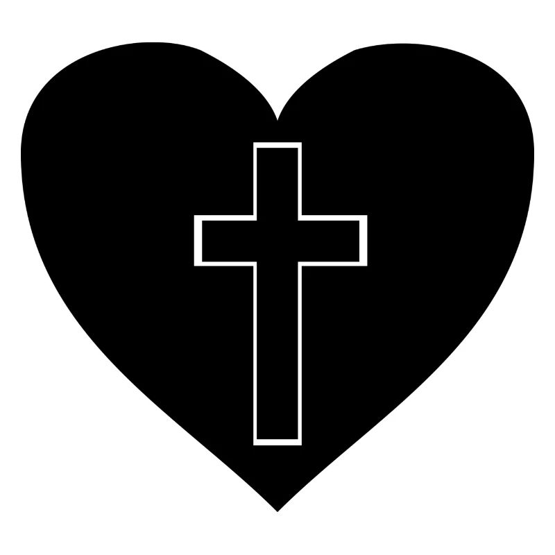 Kreuz in Herz Geschenk Geschenkidee