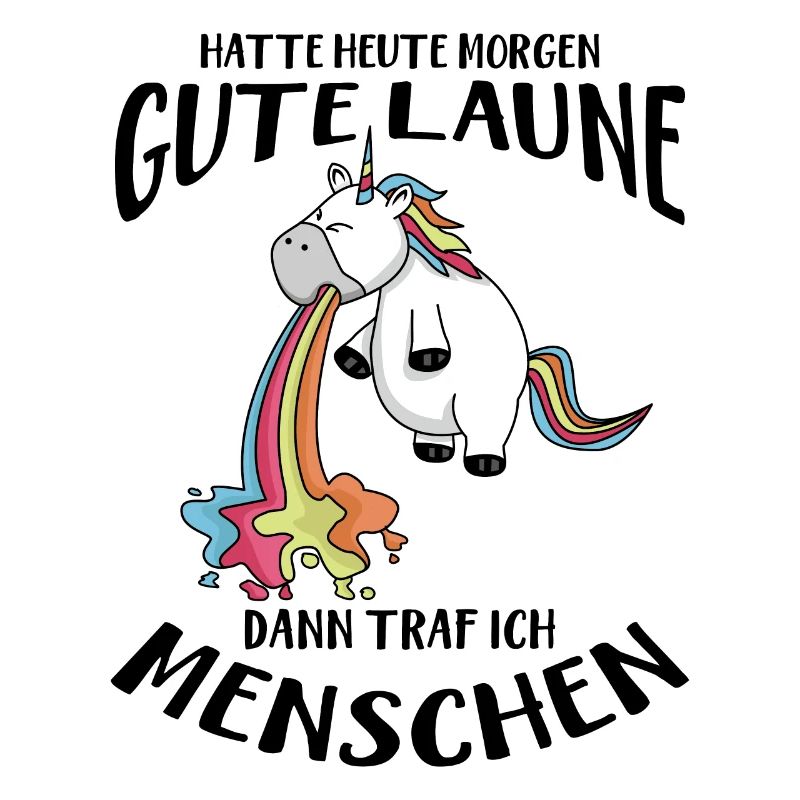 Kotzendes Einhorn lustiger Spruch Geschenk