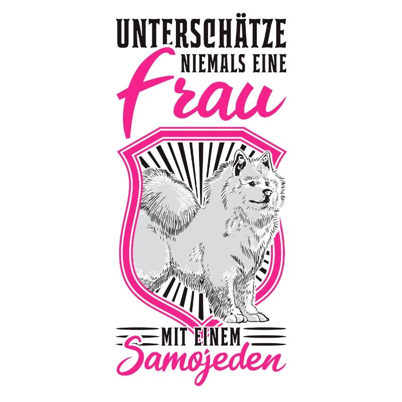 Samojede Frau Samojeden Mädchen Schlittenhund