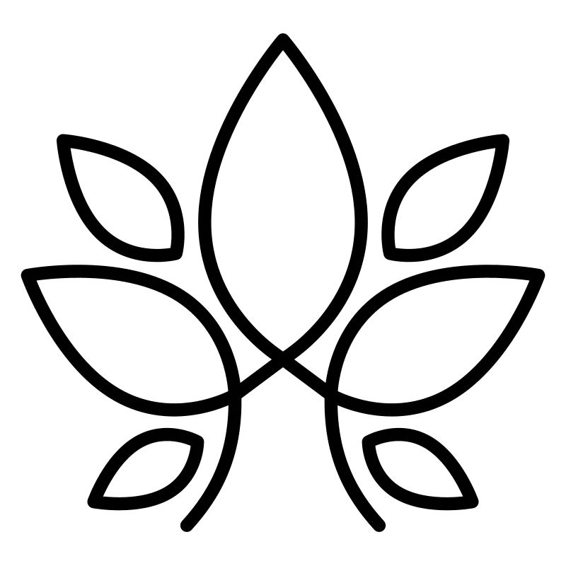 abstraktes Logo mit Blättern