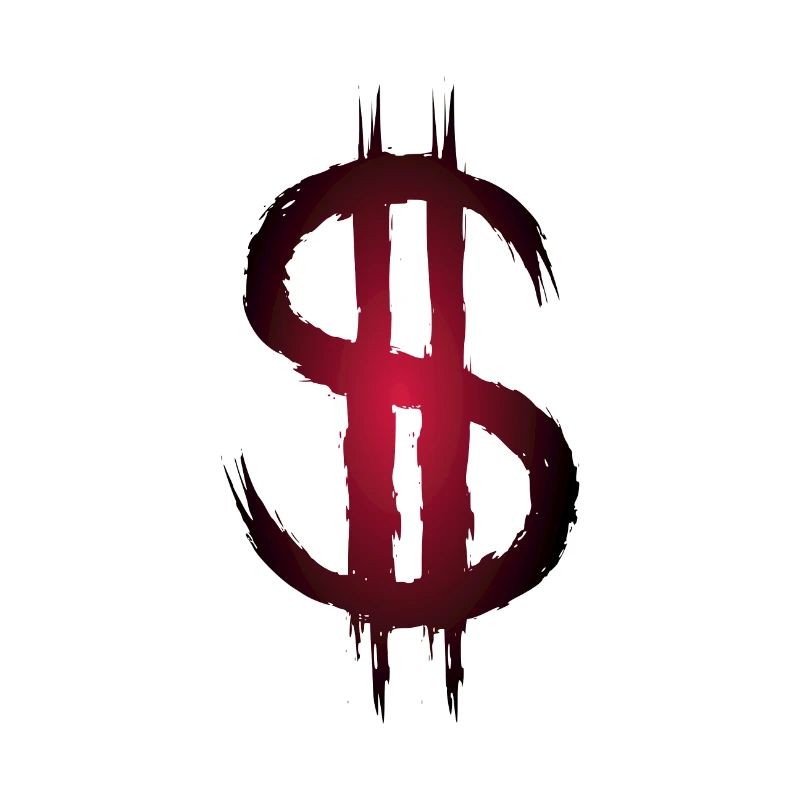 Signe dollar dollar argent symbole