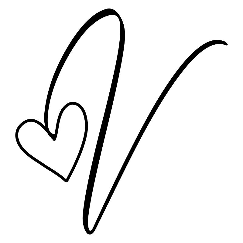 Letter V letter V Calligraphy