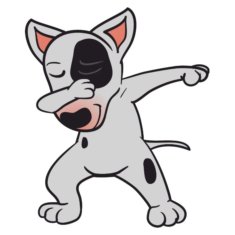 Dabbing Dab Bull Terrier Bull Terrier Chien Danse