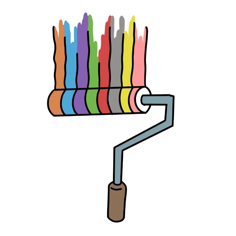 Painter paint color paint roller gift idea