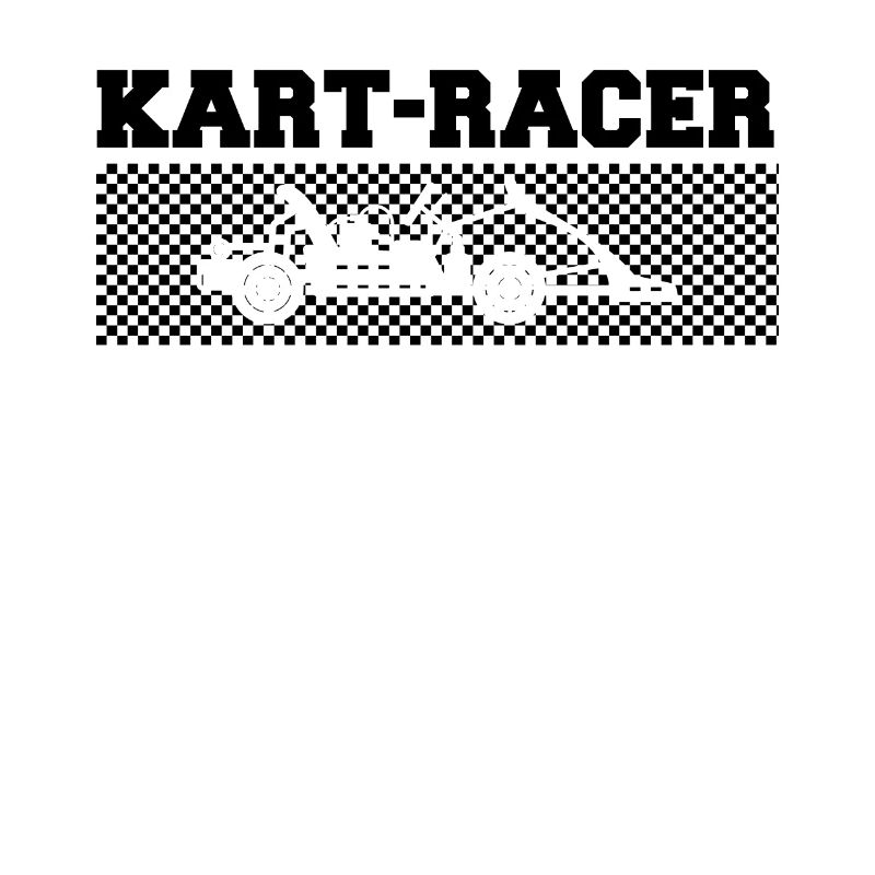Kart Racer check pattern in black design