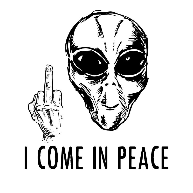 Alien I Come In Peace Comic Geschenk