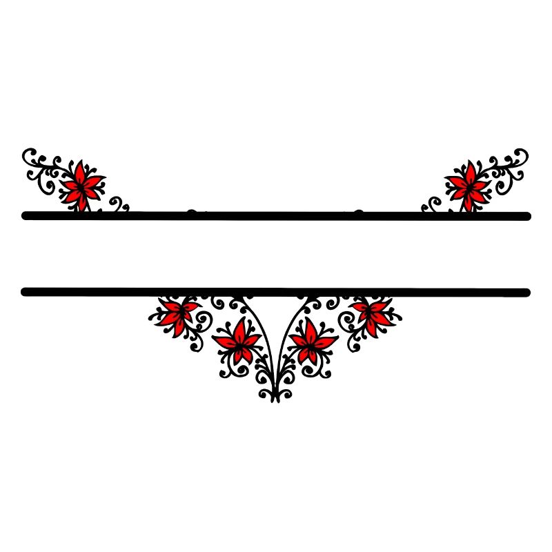 Bannière décorative de fleur