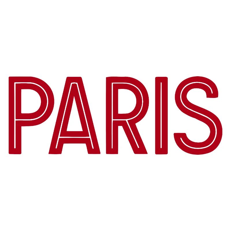 Paris Rouge Typographie Géométrique