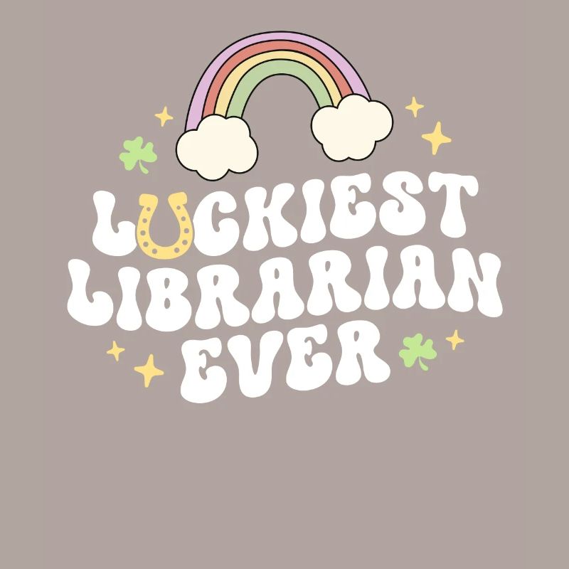 Luckiest Librarian Ever Reading Retro St Patricks