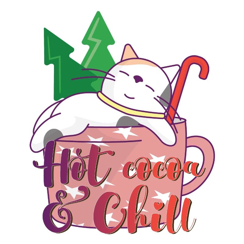 Chocolat chaud & chill chat noël cacao chat noël