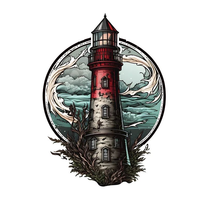 Abandoned Lighthouse Waves Storm Lost place