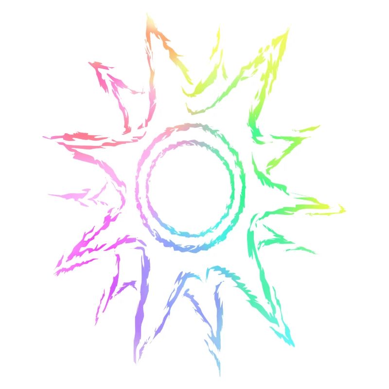 Sonne bunter Farbverlauf