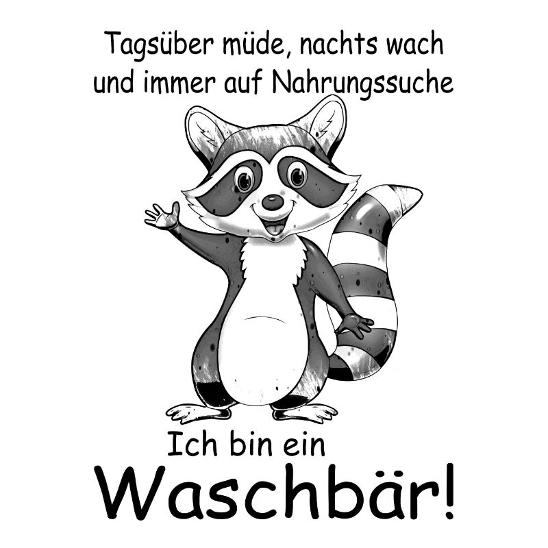 Tagsüber müde nachts wach Waschbär