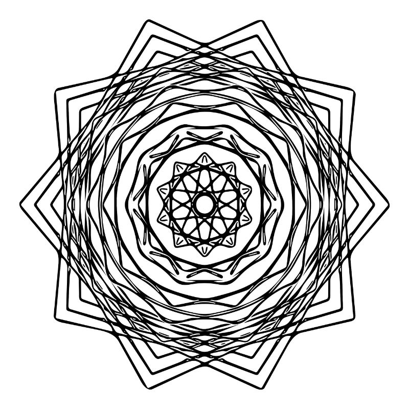 Geometric Square Square Mandala Shape