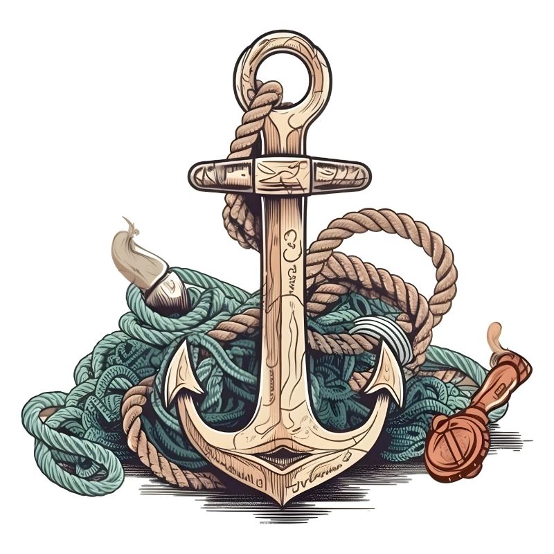 Awesome Anchor Comic Style Maritime Adventure
